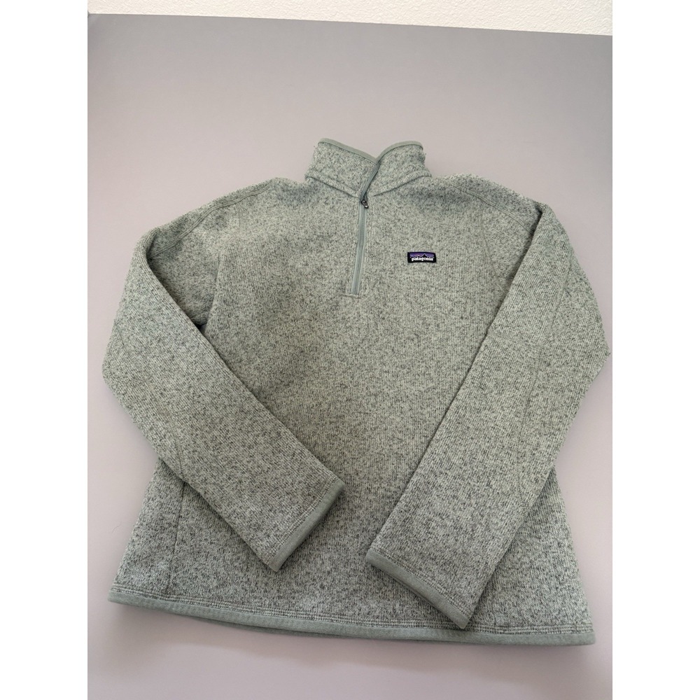 Patagonia Better Sweater 1/4 Zip Pullover‎ Heather Grey Fleece Womens Small